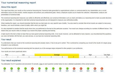 Practice numerical test Result