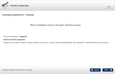 Example question 3 - Answer